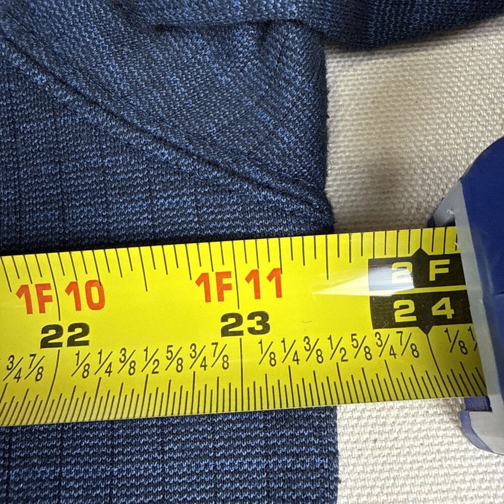 Haggar Men's Size XL Polo Shirt Blue Textured Striped Short Sleeve Cotton Blend - Picture 5 of 11